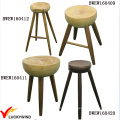 Scandinavia Wood Bar Round Antique Stool